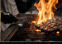 Grill flame action